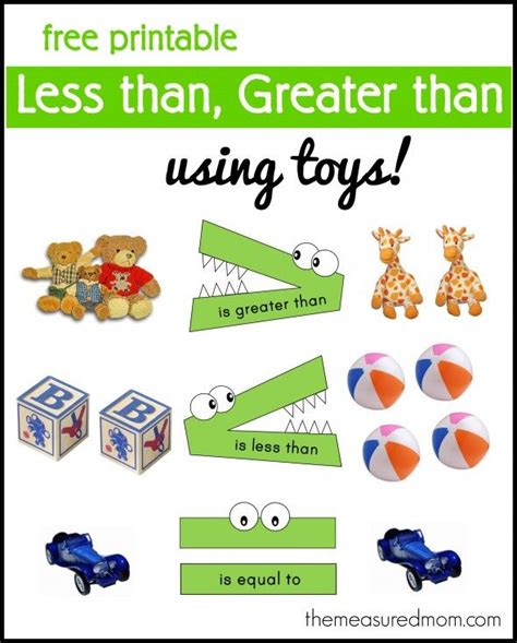 Alligator greater than, less than printables | Math activities, Math for kids, Math activities ...