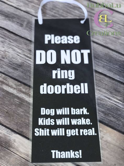 Door hanger Don't ring doorbell kid door hanger | Etsy in 2020 | Ring doorbell, Baby signs, Baby ...