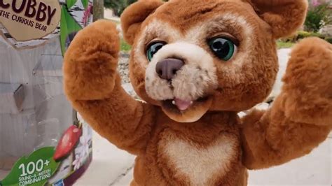 FurReal Cubby - The Curious Bear Interactive Plush Toy (Unboxing) - YouTube