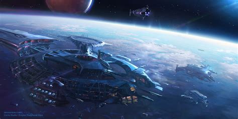 ArtStation - Malhana's trading space station, Denis Sirenko