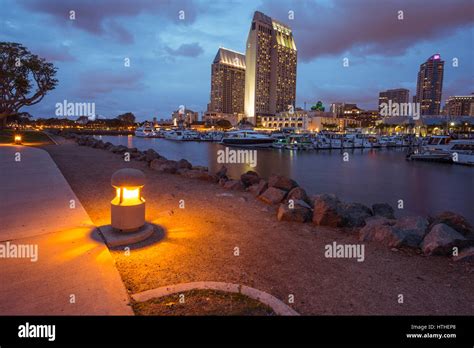 Embarcadero Marina Park at night. San Diego, California Stock Photo - Alamy