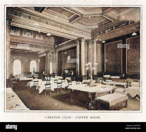 Interior of the coffee room at the Carlton Club, St James's, London ...