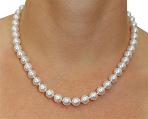 8.0-8.5mm Hanadama Akoya White Pearl Necklace