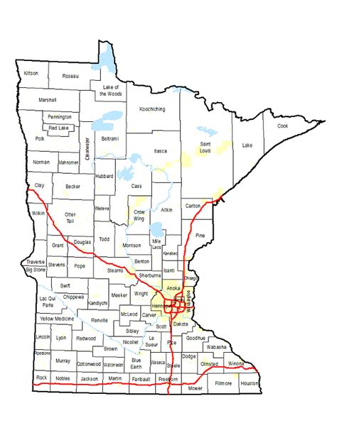 Minnesota Map Of Counties | Zone Map