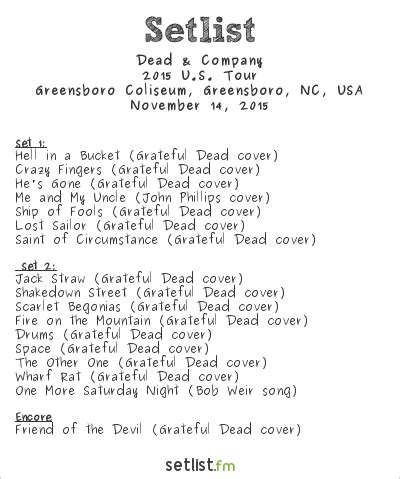 Dead and Company – November 14, 2014 – Greensboro, NC Review, Setlist and Videos - Weekend Blitz