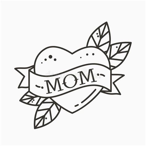 Mom Heart Tattoo Svg