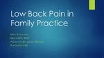 "Low Back Pain in Family Practice" by Marc R. Kostrubiak