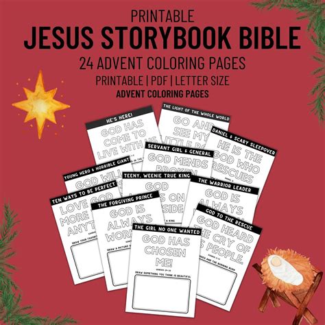 Jesus Storybook Bible ADVENT Coloring Pages, Advent Printables ...