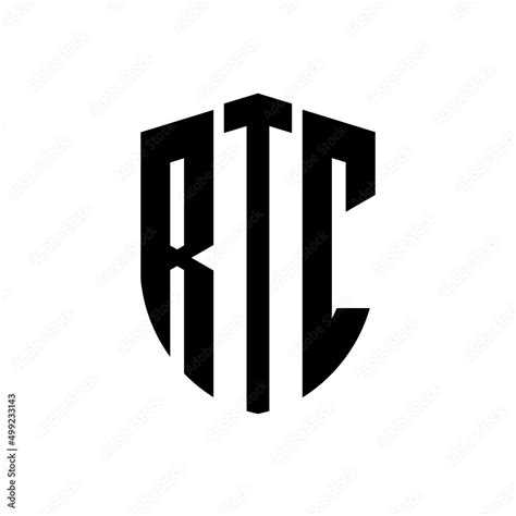 RTC letter logo design. RTC modern letter logo with black background. RTC creative letter logo ...