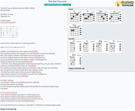 Chord: The One You Love - tab, song lyric, sheet, guitar, ukulele | chords.vip