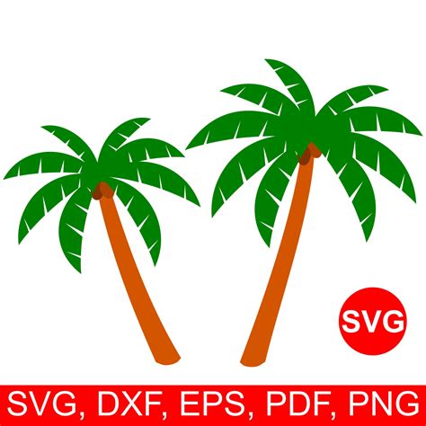 Palm Tree SVG File for Cricut, 2 Palm Tree clipart printables and SVG cut files