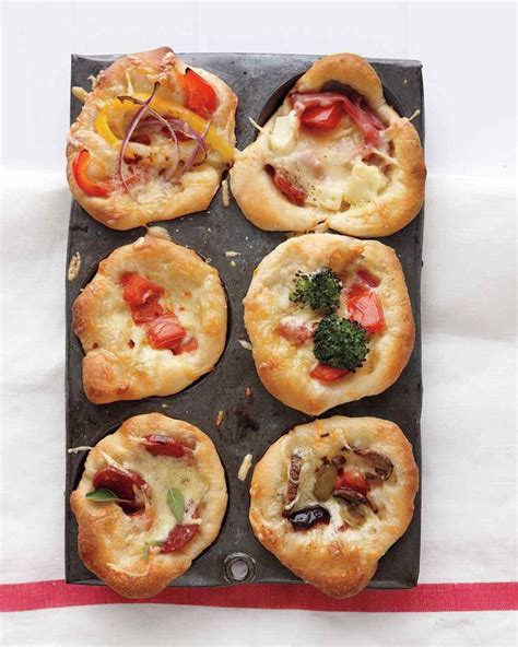 Mini Deep-Dish Pizzas That muffin pan is not just for cupcakes. Make these mini deep-dish pizzas ...