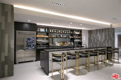 31,000 Sq. Ft. Mansion in Los Angeles | Modern home bar designs, Home bar rooms, Modern home bar