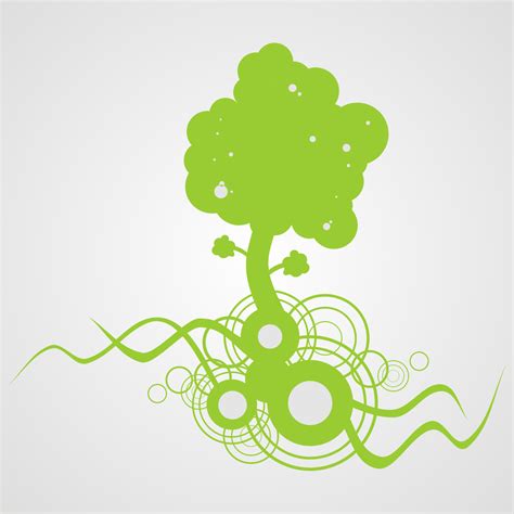 Vector for free use: Tree with roots vector