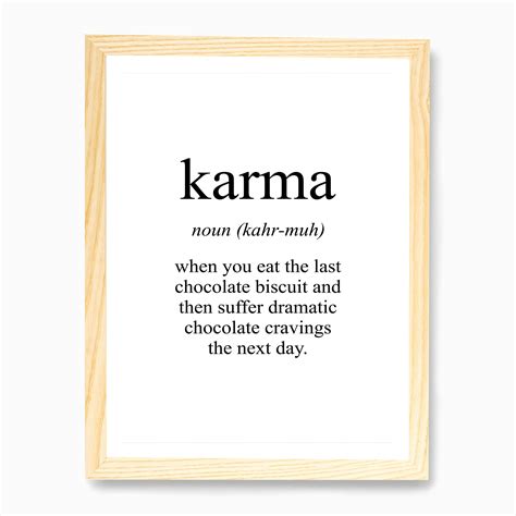 Karma Meaning Print Art Print by Pixy Paper - Fy