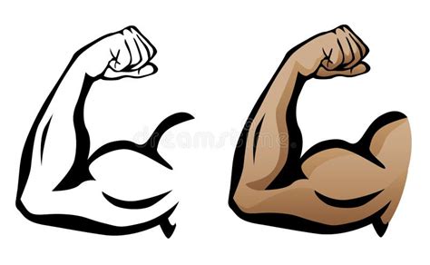 Muscular Arm Flexing Bicep Illustration Stock Vector - Illustration: 55564494