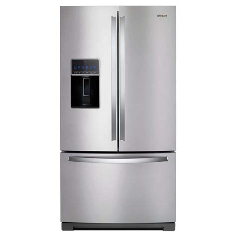 Whirlpool 26.8 cu. ft. French Door Refrigerator in Fingerprint ...