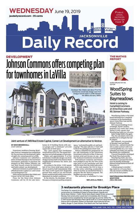 Jacksonville Daily Record 6/19/19 by Daily Record & Observer LLC - Issuu