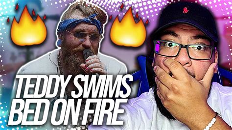 Teddy Swims - Bed On Fire REACTION - YouTube