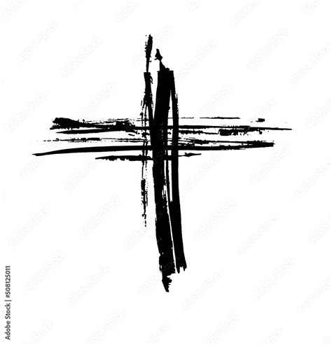 Black Cross. Religion. Vector illustration Stock Vector | Adobe Stock