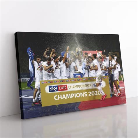 Leeds Utd Champions 2020 - Pics on Canvas