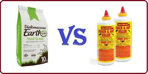 Diatomaceous Earth vs Boric Acid - Comparison TABLE