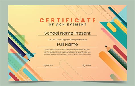 School Certificate Template 5856137 Vector Art at Vecteezy