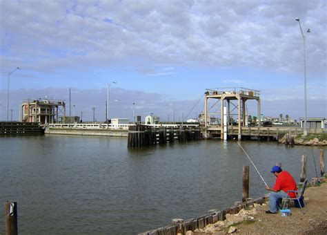 FM 457 swing bridge over Intracoastal Waterway, Texas 1107091500 ...