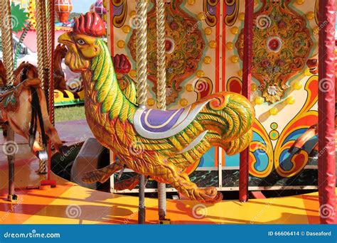 Fun Fair Carousel Ride. stock photo. Image of outdoors - 66606414