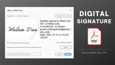 How to Sign PDF with Digital Signature Certificate (in Adobe Acrobat Reader) - YouTube