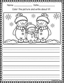 Winter Writing Prompts - FREEBIE! by KinderMolly | TPT