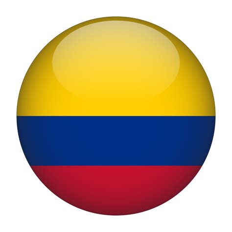 Colombia 3D Rounded Flag with Transparent Background 15272104 PNG