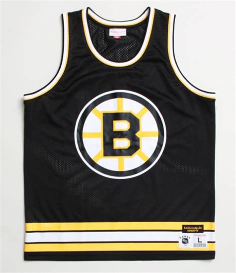 Concepts x Mitchell & Ness x Boston Bruins Mesh Tank-Top Official NHL ...