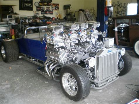 This is insanely awesome! Twin engine 1927 model T roadster with 4 blowers! Saw it on counting ...