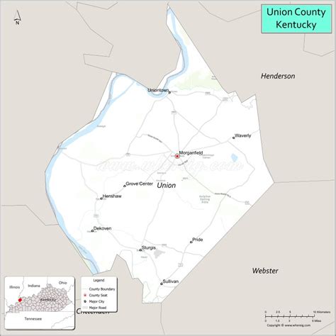 Union County Kentucky Map