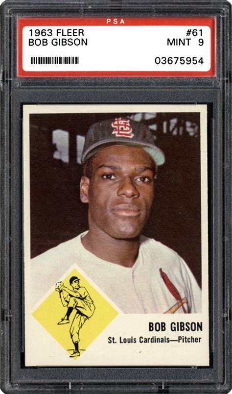 1963 Fleer Bob Gibson | PSA CardFacts™