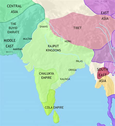 Map of India and South Asia in 200 CE: The Kushan Empire | TimeMaps