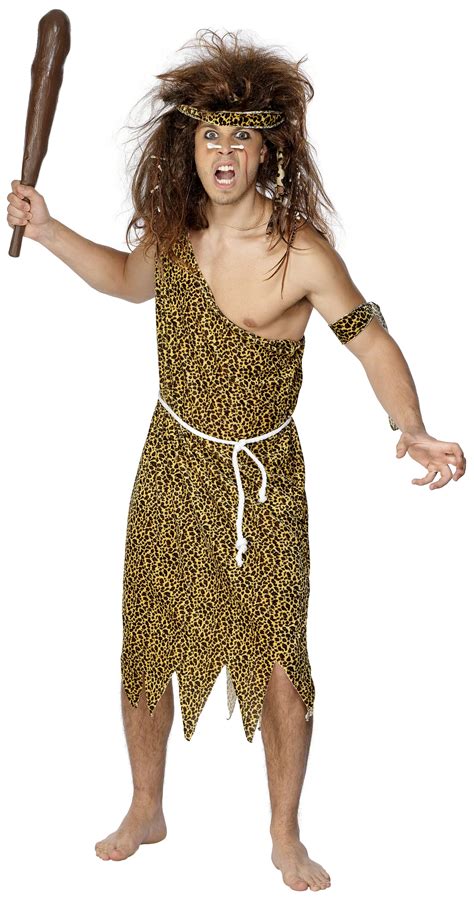 Caveman Tarzan Mens Cave Man Fancy Dress Adult Stag Party Costume ...