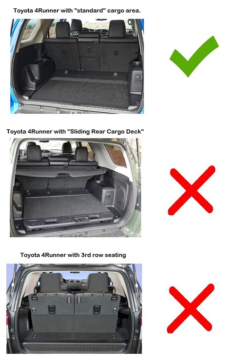 Husky Liners 25721 Black Weatherbeater Cargo Liner Fits 2010-2019 Toyota 4Runner Standard Cargo ...