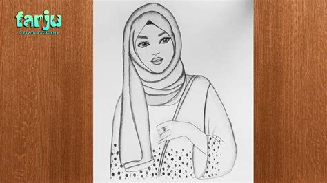 How to draw a Girl with hijab | A Hijab Girl Pencil sketch | Drawing tutorial - YouTube