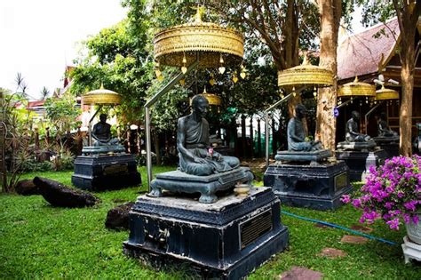 Premium Photo | Many buddhist saint holy arhat or Buddhism noble monk arahant statue for thai ...