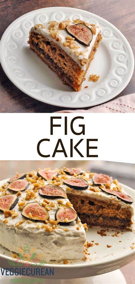 This vegan Fig Cake is absolutely divine! The sponge is soft with a ...