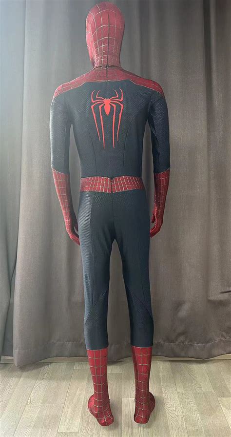 TASM2 Spiderman suit with screen printed texture and 3D webs