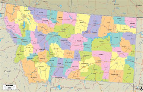 Map Of MT | Map of Montana and Montana Counties and Road Details Maps ...