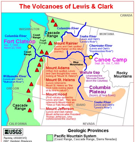 Oregon Cascade Mountain Range Map