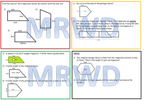 Area of a Trapezium Worksheets | Teaching Resources