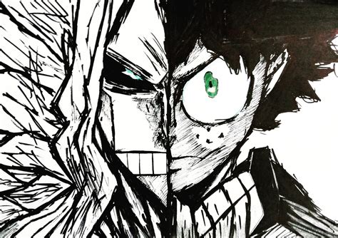 Finally I did a fanart of All Might & Deku! : r/BokuNoHeroAcademia