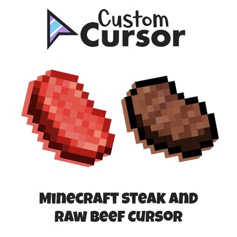 Minecraft Steak and Raw Beef cursor – Custom Cursor