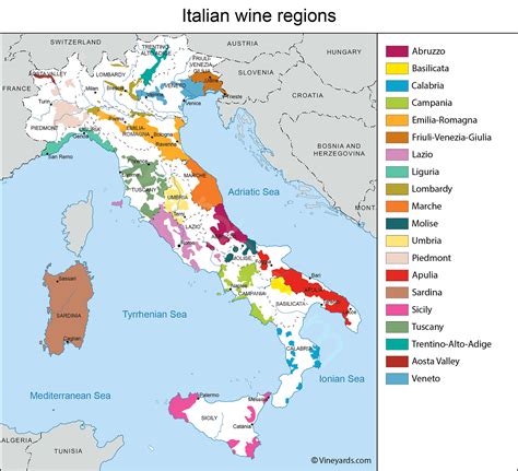 Vineyard of Piedmont, Tuscany, Veneto, Friuli, Lazio, Umbria, Sicily, Apulia, Lombardy, Abruzzo ...