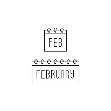 February Calendar Logo Icon 32310621 Vector Art at Vecteezy